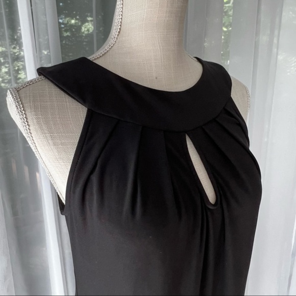 White House Black Market Sleeveless Top Keyhole Front and Back Black Sz S - Picture 10 of 16